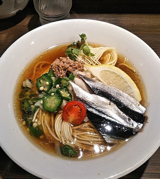 「定休日限定 冷やしさんまそば 1000円」@つけ麺 一燈の写真