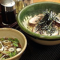 「チャーシューつけそば1100円（大盛サービス）」@支那そば やまいちの写真