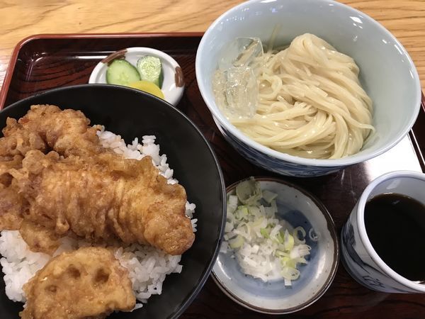 「イカ天丼とざるらーめん 700円」@マルイチ 神田軒の写真