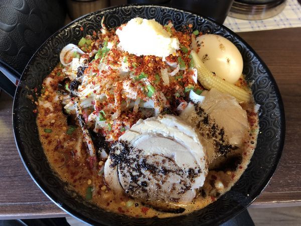 「蠍特製ラーメン 辛さ増し＋痺れ増し」@Japanese soba Noodles 蠍の写真