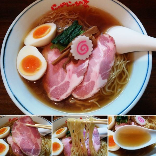 「冷たいサンマ香油中華そば＋味玉＝1020円」@二代目 にゃがにゃが亭の写真