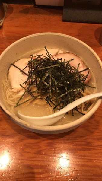 「わさび冷やし軍鶏白湯麺」@麺屋 臥龍の写真