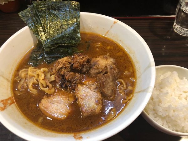 「魚介味噌ラーメン900円、半ライス50円」@麺屋 優創の写真