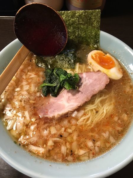 「辛玉ネギラーメンとろろ丼セット」@ラーメンショップ 相模原店の写真