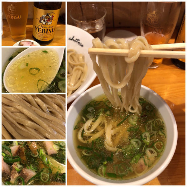 「塩つけ麺　900円＋ビール」@麺庵ちとせの写真