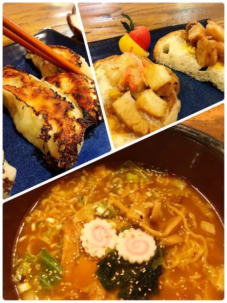 「味噌らーめん(餃子3ケ)」@ひなた屋の写真