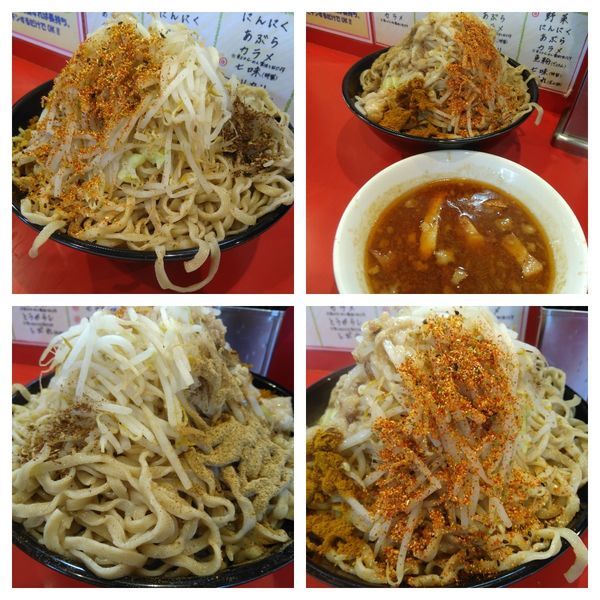 「辛いつけ麺大（アブラ、魚粉、七味、しびれ）＋カレー」@麺屋 桐龍の写真