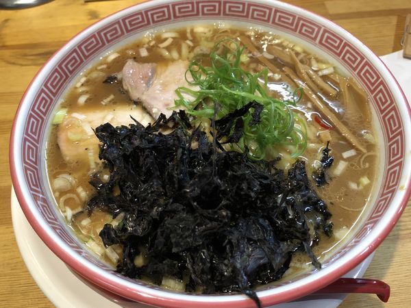 「醤油そば　+　黒ばらのり￥１００トッピング」@麺切り 白流の写真