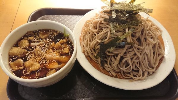 「鶏玉つけそば」@神田 つけ蕎麦 わびすけの写真