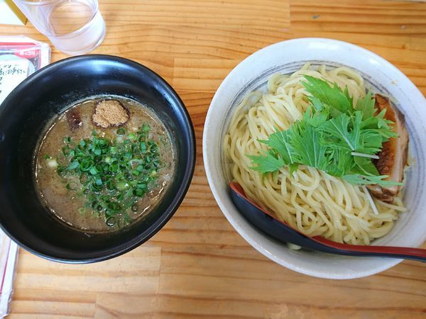 「濃厚かつおつけ麺（中太麺）」@中華麺酒家 からっ風の写真
