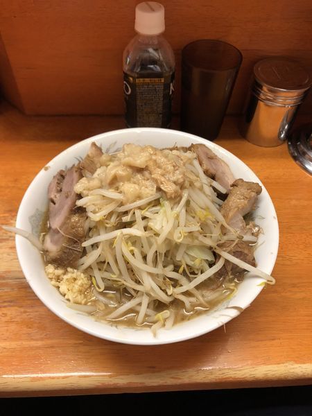 「小ラーメンブタ増し(ニンニク、アブラ)」@ラーメン二郎 立川店の写真