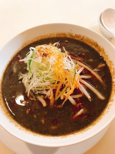 「馥香特製担々麺(細麺・黒ゴマ)デザート付」@馥香の写真