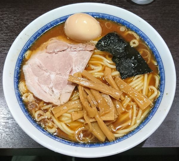 「ラーメン(並)＋味玉」@中華そば べんてんの写真