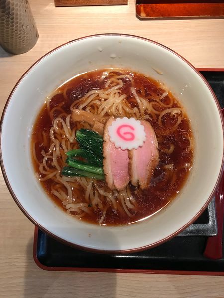 「芳醇鴨そば・太麺 900円」@銀座 鴨そば 九代目 けいすけの写真