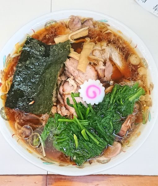 「青島チャーシュー&茹ホウレン草100円増し」@青島食堂 秋葉原店の写真