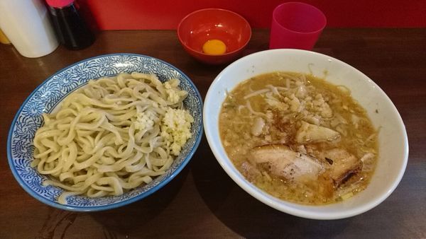 「つけ麺＋生卵」@龍麺 ふえ郎の写真