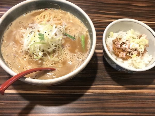 「海の味噌そば800円＋蛍ごはん150円」@中華そば 螢の写真