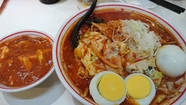 「北極やさいシャキシャキ 玉子(クーポン)」@蒙古タンメン 中本 渋谷店の写真