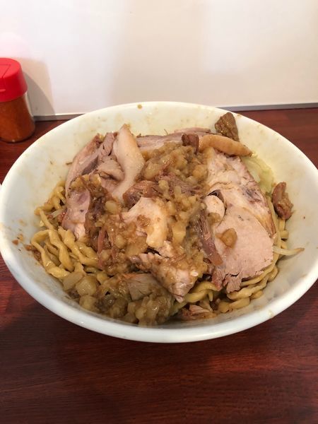 「豚らーめん汁なし」@俺の生きる道 つくば店の写真
