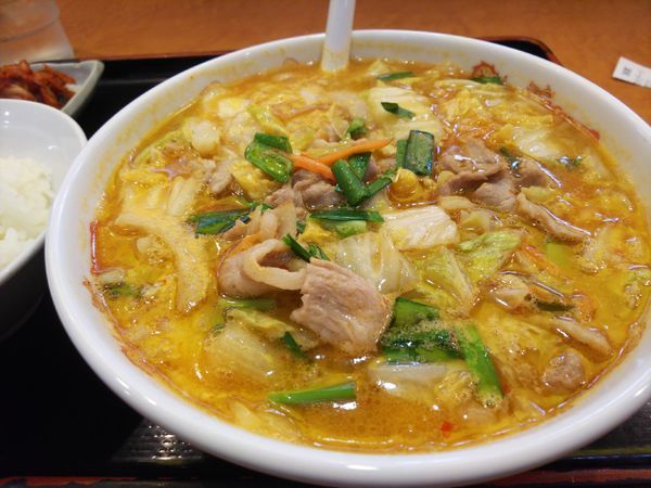 「スタミナラーメンセット小(ライス＋から揚げ)980円」@天理スタミナラーメン 本店の写真