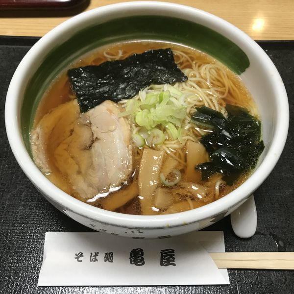 「中華そば（￥650）」@そば処 亀屋の写真