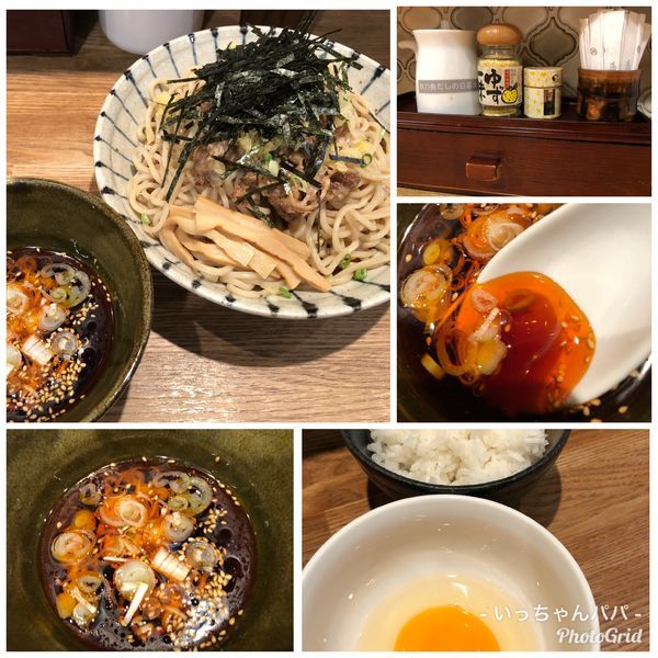 「鰹出汁の冷やし肉そば 880円 玉子掛けご飯無料」@麺屋ぬかじの写真