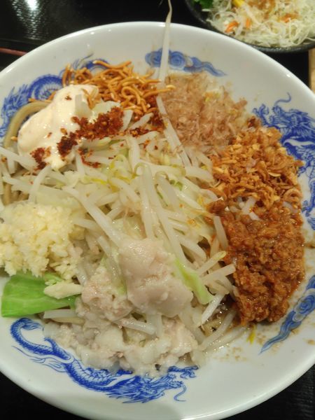 「坦々まぜそば大盛り（全マシ）」@ジャンクガレッジ イオン北戸田店の写真