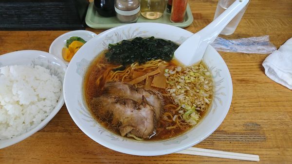 「Cセット(醤油ラーメン+餃子4個+ライス)」@大源の写真