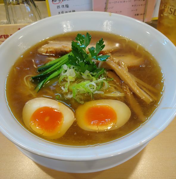 「煮干醤油そばソフト 大盛」@らーめんDINING れんげの写真