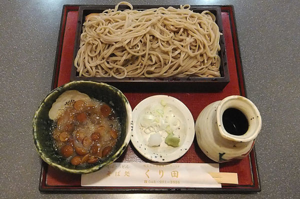「なめこおろしせいろそば(大盛)」@そば処くり田の写真