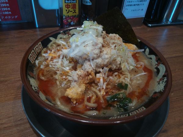 「唐揚げ坦々麺」@らーめんアカテングの写真