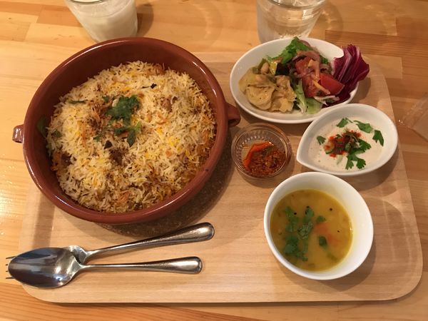 「チキンビリヤニセット」@桃の実の写真