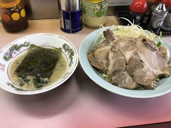 「ネギチャーシューつけ麺」@ラーメンショップ 鹿浜の写真
