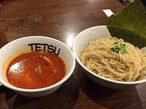 「赤つけ麺」@つけめんTETSU 渋谷店の写真