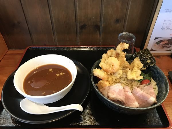 「冷やし赤出汁つけ肉天〜濃いめ八丁味噌〜」@麺創 なな家の写真