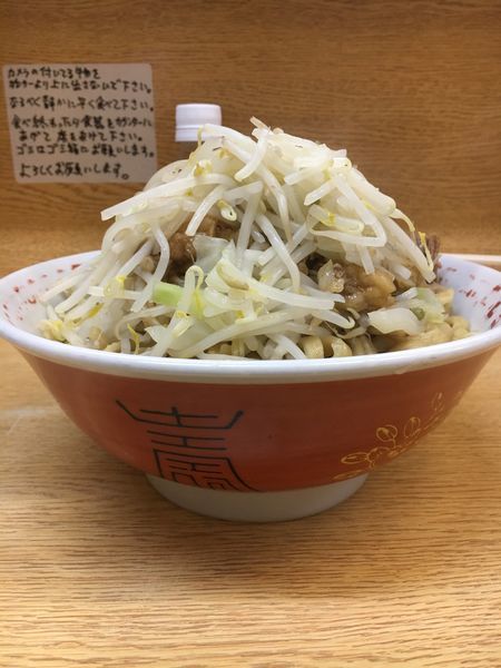 「小ラーメン  HOT冷まし  いい玉子  ヤサイ➕ニンニク➕ア」@ラーメン二郎 環七新新代田店の写真
