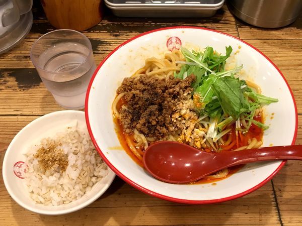 「［限定］汁なし担々麺 ＋ 割り飯」@つけ麺専門店 三田製麺所 三田本店の写真