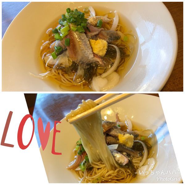 「限定）冷やし鰯そば 490円 他（海鮮丼）」@寿製麺よしかわ 川越店の写真