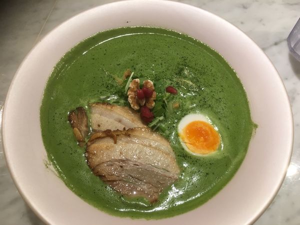 「抹茶鶏白湯らぁめん980円」@MENSHO SAN FRANCISCOの写真