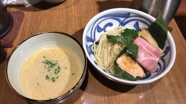 「鮭と赤魚の酒かすつけそば(限定)」@寿製麺よしかわ 川越店の写真