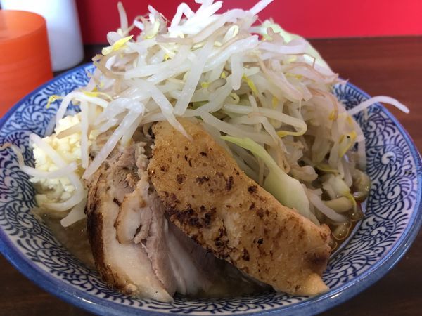 「ラーメン（ミニ）ニンニク＋ヤサイ＋豚1枚」@龍麺 ふえ郎の写真