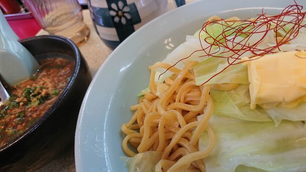 「ガリバタ醤油つけ麺(大)」@山岡家 川島店の写真
