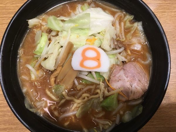 「野菜らーめん味噌 626円」@8番らーめん 金沢駅店の写真