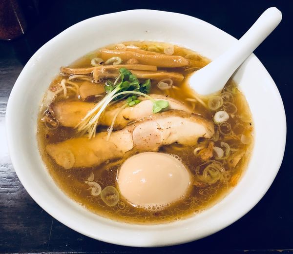 「目黒のさんま節らーめん＋煮玉子（￥880）」@づゅる麺 池田の写真