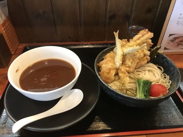 「冷やし赤出汁つけ肉天〜濃いめ八丁味噌〜」@麺創 なな家の写真