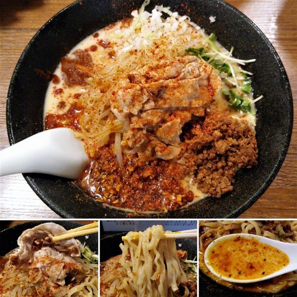 「冷やし鬼退治(3辛)　900円」@江戸前煮干し中華そば きみはん 総本店の写真