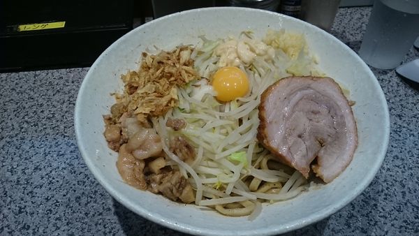 「汁なしそば・大(アブラ)￥９００」@ラーメン宮郎の写真