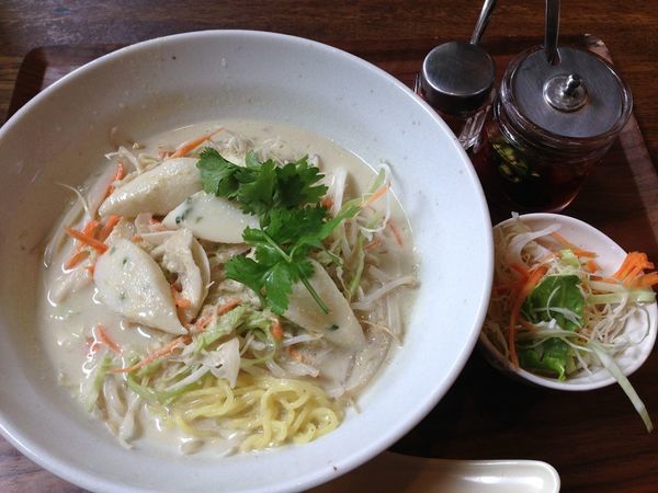 「ゲンキュー・バミー（グリーンカレー・ラーメン）」@SK Thailandの写真