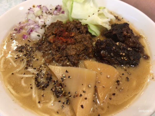 「秋川牛の濃厚ラーメン」@らーめん 五ノ神精肉店 煮干し編の写真