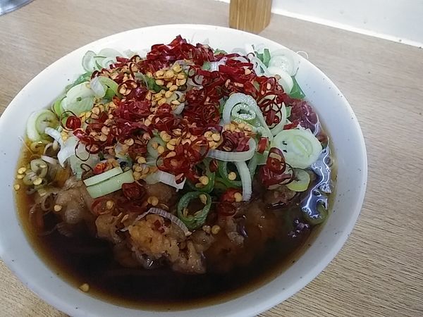 「ジャンボゲソそば」@一由そば 日暮里店の写真